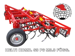 Helti kombinátorok 3 sor rugóskapával, merev vázas 